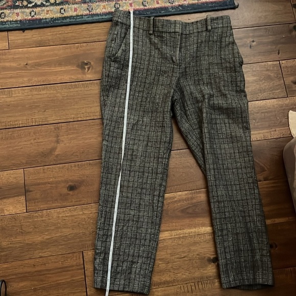 THEORY Wool Plaid Trouser Pants Size 4 - Picture 9 of 12